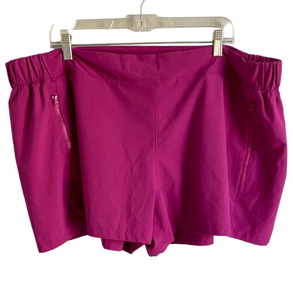 Reel Legends Purple Shorts Zippered Pockets, Quick dry, UPF 50 Women's 2X NEW